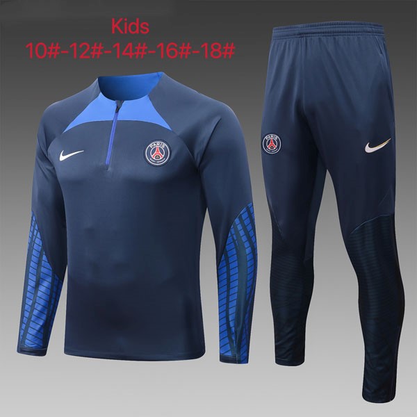 Kinder Trainings-Sweatshirt PSG 2023 Blau 4